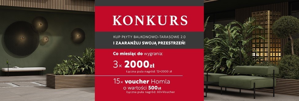 Konkurs Opoczno - kup płyty balkonowo-tarasowe 2.0 i&nbsp;wygraj!