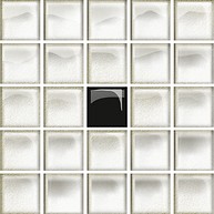 Glass White/Black Mosaic A New