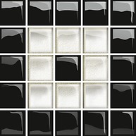 Glass White/Black Mosaic C New