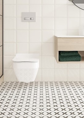 PATCHWORK CLOVER black płytki ceramiczne