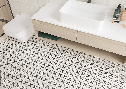 PATCHWORK CLOVER black płytki ceramiczne