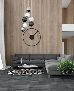 Jedna z kolekcji nagrodzonych w konkursie Perły Ceramiki 2017 - Beton Dark Grey