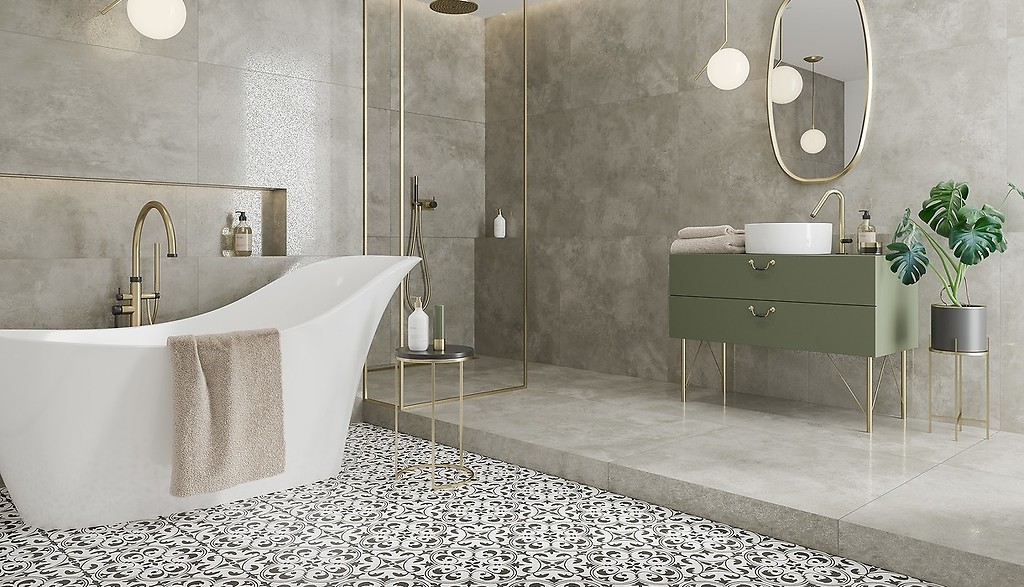 Łazienka, wnętrza w stylu vintage Opoczno