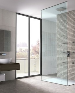 Nowoczesna łazienka Opoczno kolekcja płytek ceramicznych Fargo White