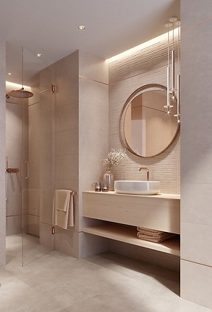 Vidal Beige, modne łazienki 2021