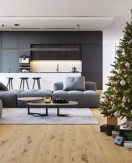 Świąteczna aranżacja wnętrza w stylu Opoczno