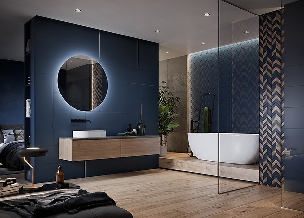 Love You Navy, łazienka w stylu SPA