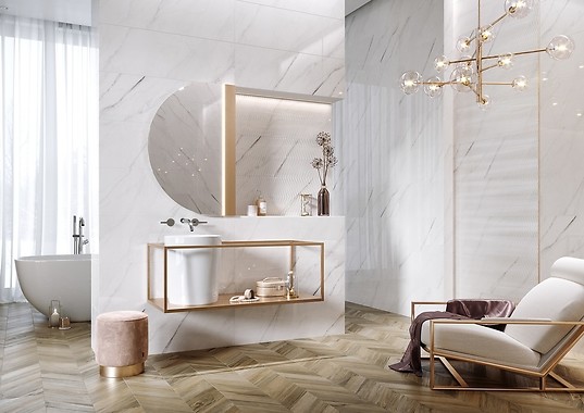 Carrara Chic, Opoczno, łazienka w stylu glamour