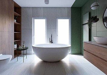 Muse Interior Design - przestronna łazienka