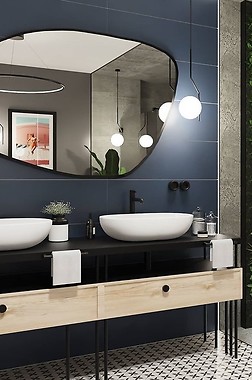 Efektowne płytki w głębokim granacie