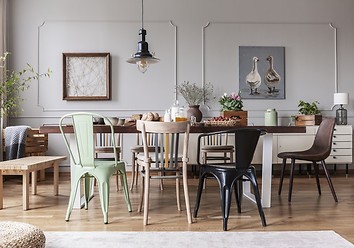 Jadalnia w stylu eklektycznym