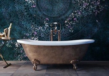 Odważne eklektyczne łazienki