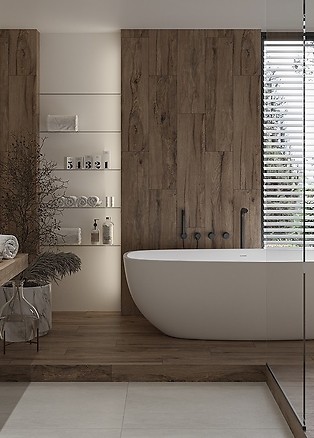 Łazienka biała z drewnem - jakie dodatki?