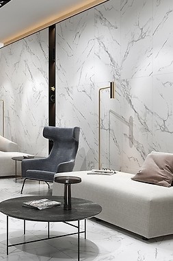 Płytki imitujące marmur – oryginalny pomysł na podłogę w salonie