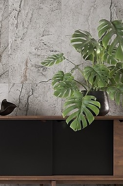 Ponadczasowa elegancja, czyli marmurowa ściana w salonie