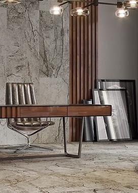 Ponadczasowa elegancja, czyli marmurowa ściana w salonie