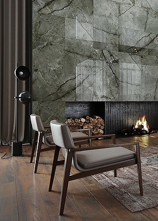 Ponadczasowa elegancja, czyli marmurowa ściana w salonie