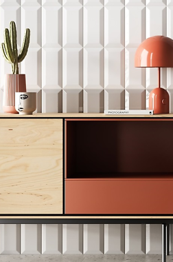 Aranżacja kuchni z białą cegłą na ścianie