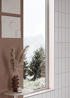 Aranżacja kuchni z białą cegłą na ścianie