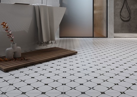 Płytki patchwork - czy przytłoczą małą łazienkę?