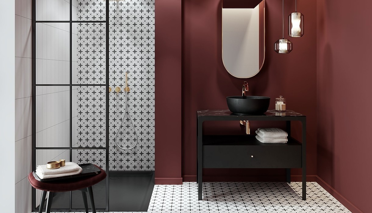 Płytki patchwork - czy przytłoczą małą łazienkę?