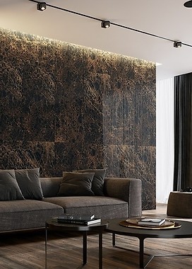 Nowoczesne wykończenie kominka płytkami