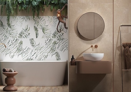 Z czym połączyć kamień na ścianie?