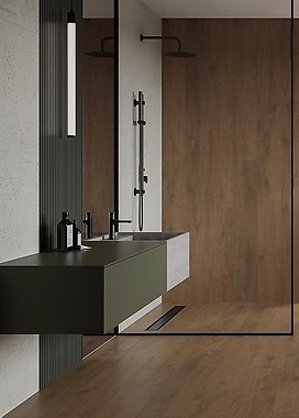 Idealna podłoga do szarych drzwi