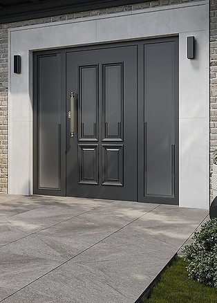 Idealna podłoga do szarych drzwi