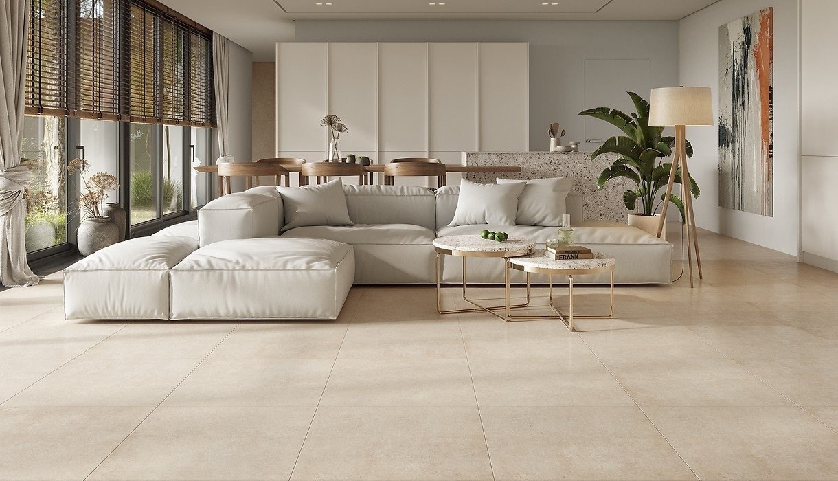 Idealna podłoga do szarych drzwi