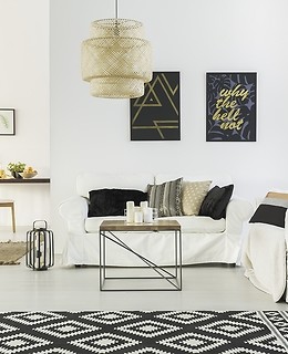 salon w stylu skandynawskim