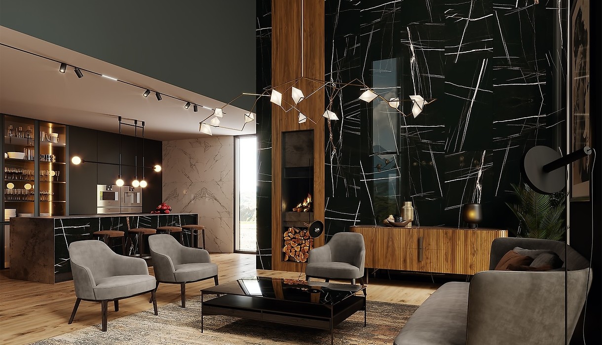 5 pomysłów na salon z kominkiem