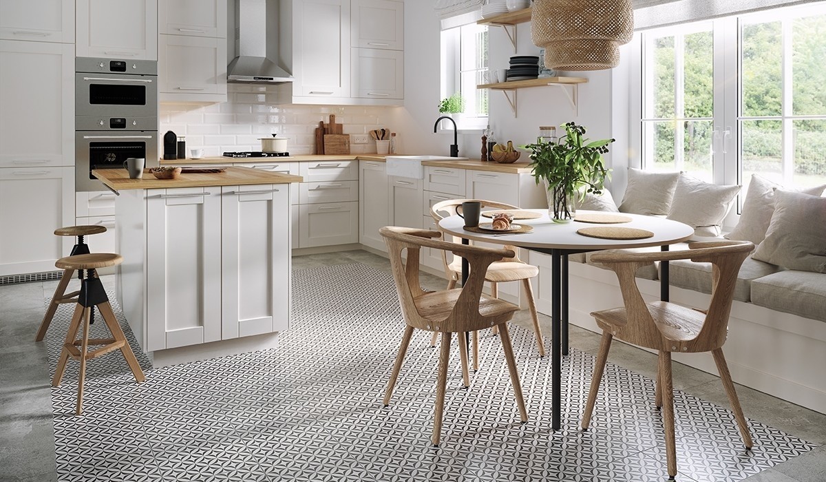 Jakie płytki do białych mebli