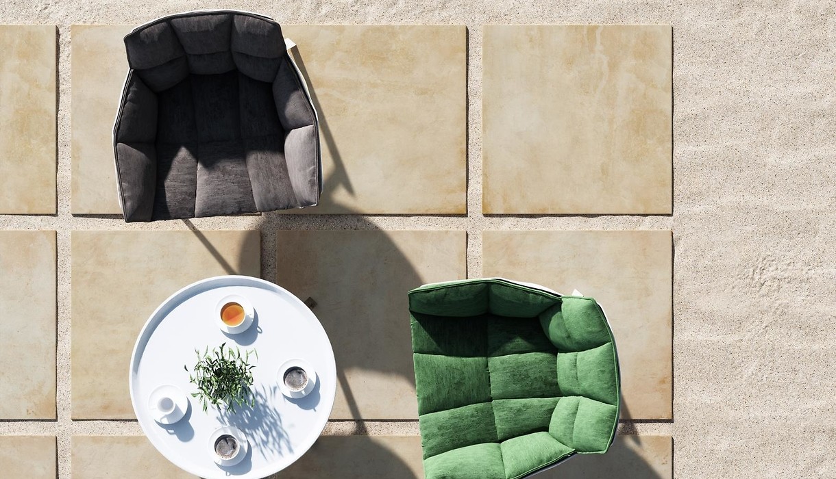 Płytki gresowe na balkon, taras 2 cm - nowoczesne ścieżki, chodnik w ogrodzie ...